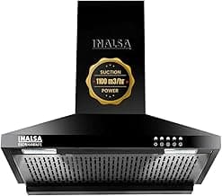 INALSA Ekon 60BKFL Pyramid Wall Mount Kitchen Chimney