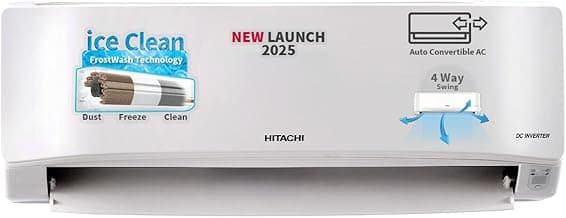 Hitachi 1 Ton 3 Star Inverter Split AC - White