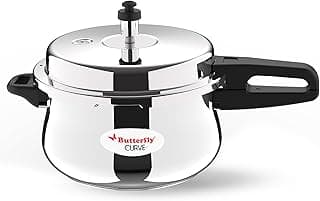 Butterfly 5.5L Stainless Steel Pressure Cooker - Silver
