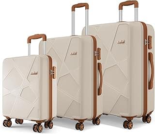 Safari Pentagon Pro 8 Wheels Trolley Bag Set - Beige