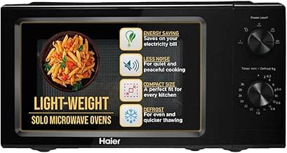 Haier 19L Inverter Solo Microwave Oven - Black