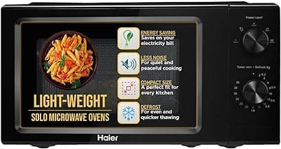 Haier 19L Inverter Solo Microwave Oven - Black
