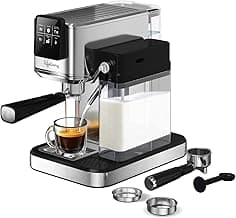 Lifelong Eden 1350W Digital Coffee Machine with Milk Tank