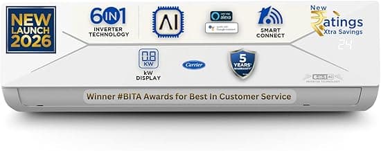 Carrier 1 Ton 3 Star Wi-Fi Inverter Split AC