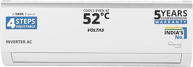 Voltas 1 Ton 3 Star Inverter Split AC with 4-IN-1 Mode