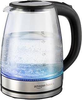 Amazon Basics 1.8L Electric Glass Kettle with Auto Shut-off
