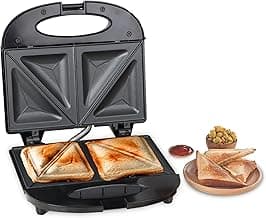 MILTON 800W Sandwich Toaster with Non-Stick Coating