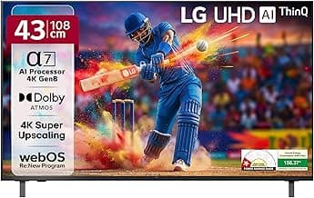 LG 43" UA82 AI Series 4K Smart LED TV